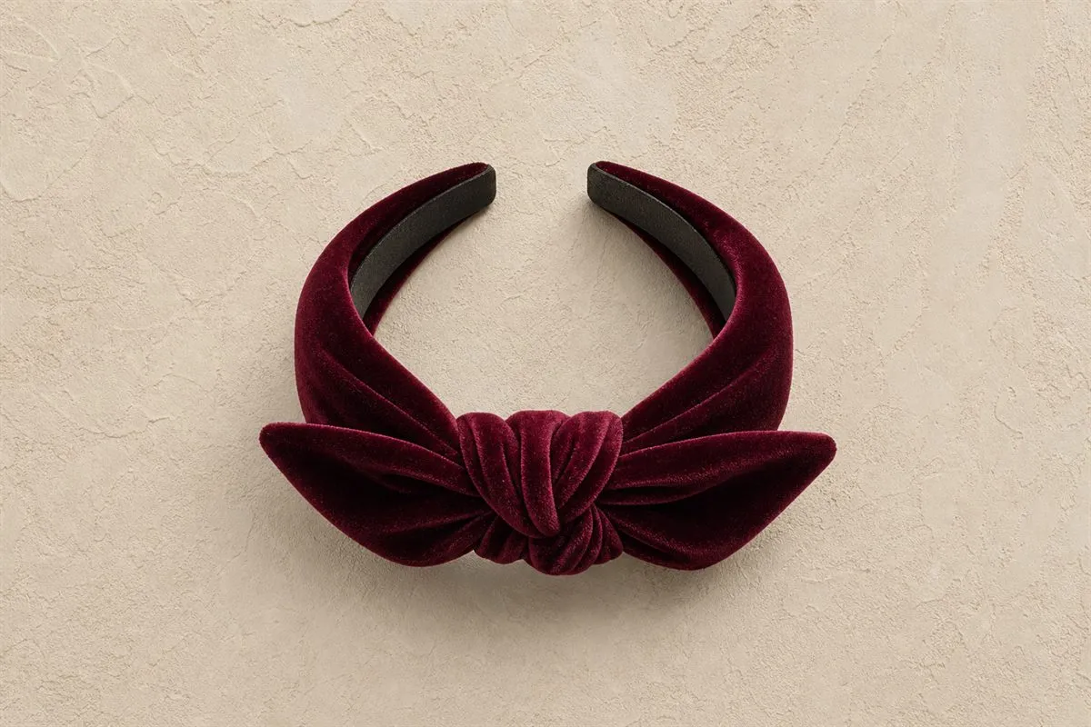 Signature Bandeau Cheveux Noué Velours Limited Edition