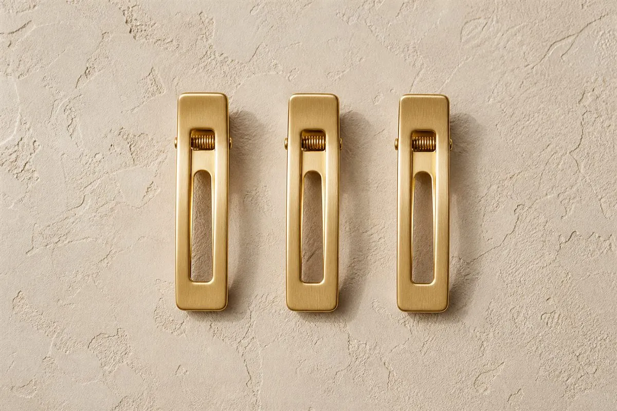 Trio de Mini Barrettes Dorées No.19