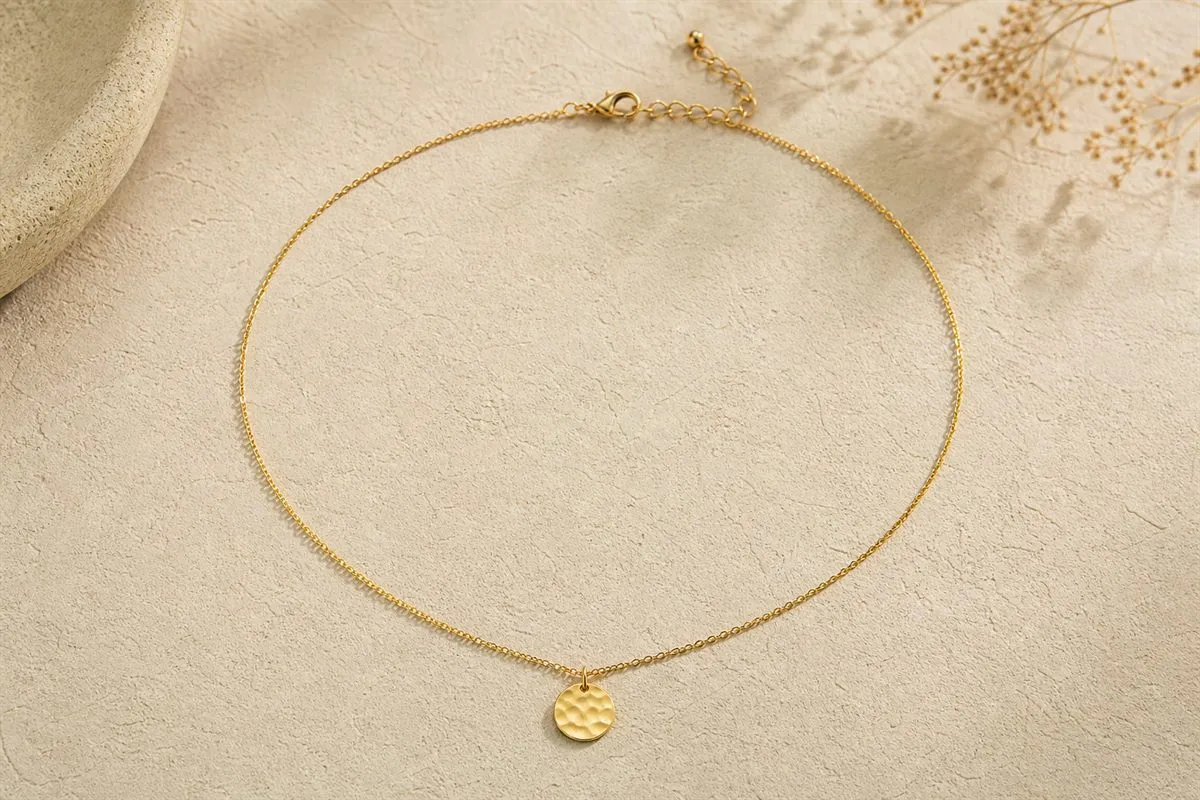 Signature Collier Chaîne Fine Plaqué Or No.08