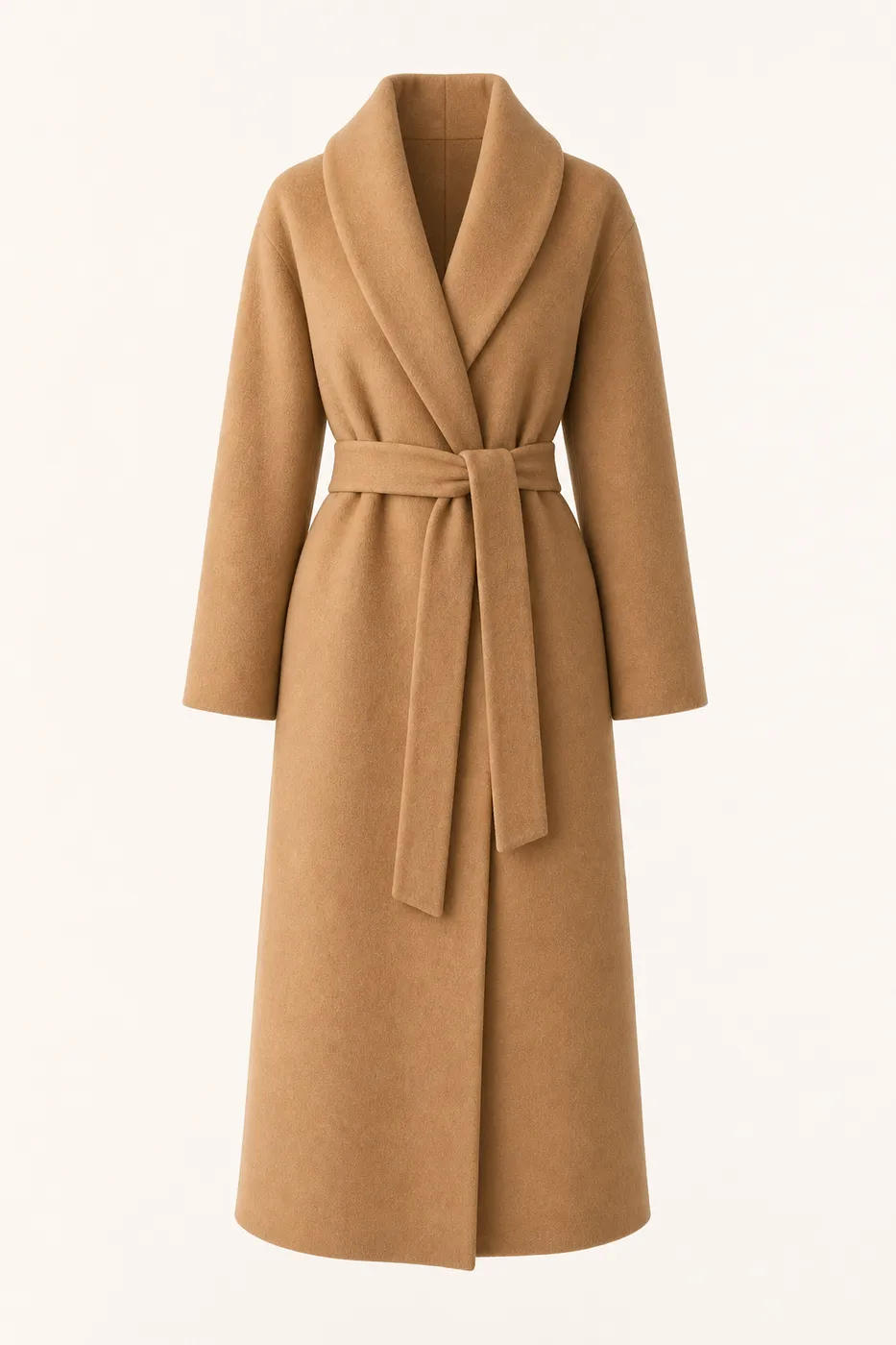Long Robe Coat in Wool Cashmere