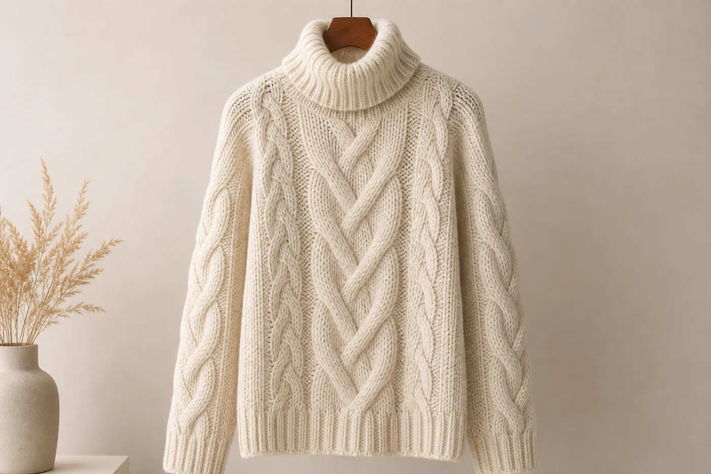 Cable-Knit Wool Jumper No.23