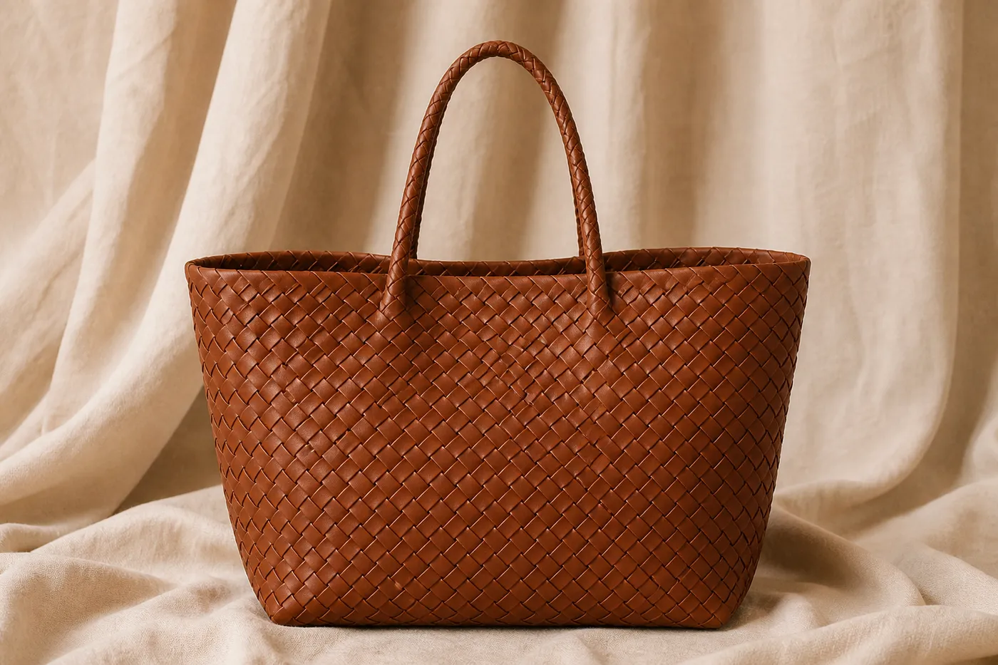 Signature Woven Leather Tote Bag Limited Edition